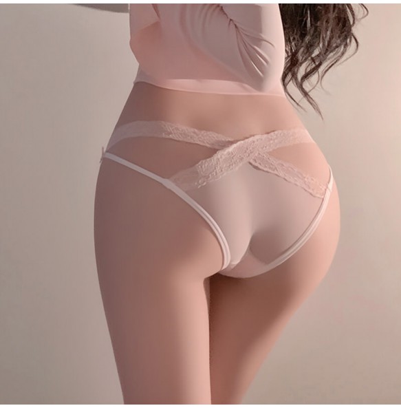 FEE ET MOI - Sexy Lace Sheer Panties (Pink)